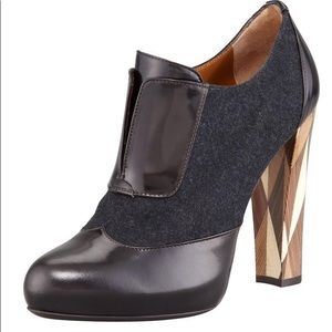 Fendi Black Wuthering Heights Wool Boots Size 36.5